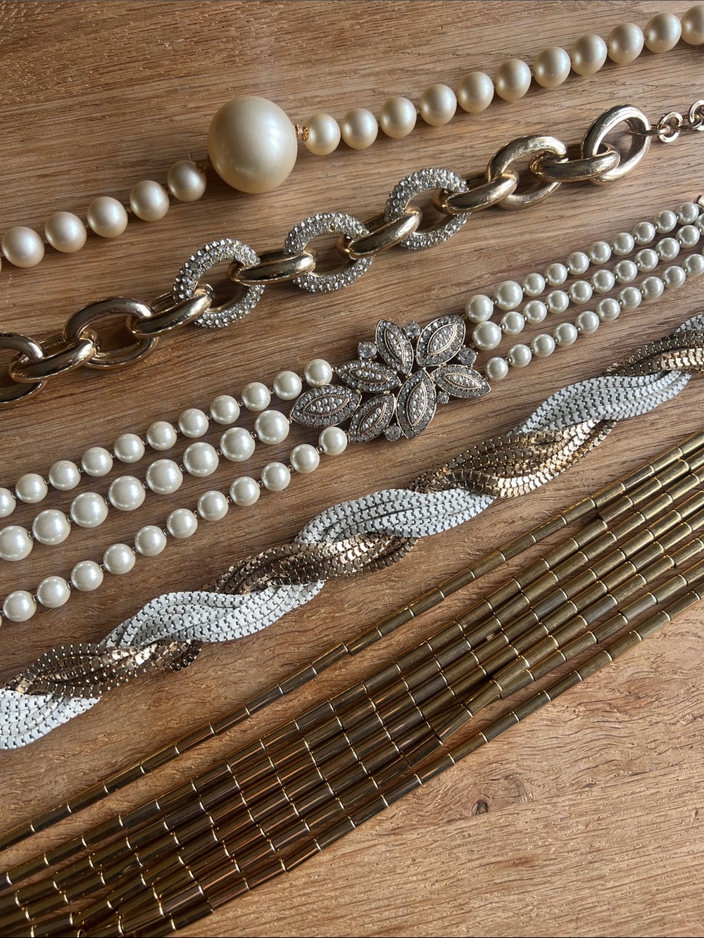Lot of 5 Necklaces, new and vintage including Anne Klein, Michael Kors and INC